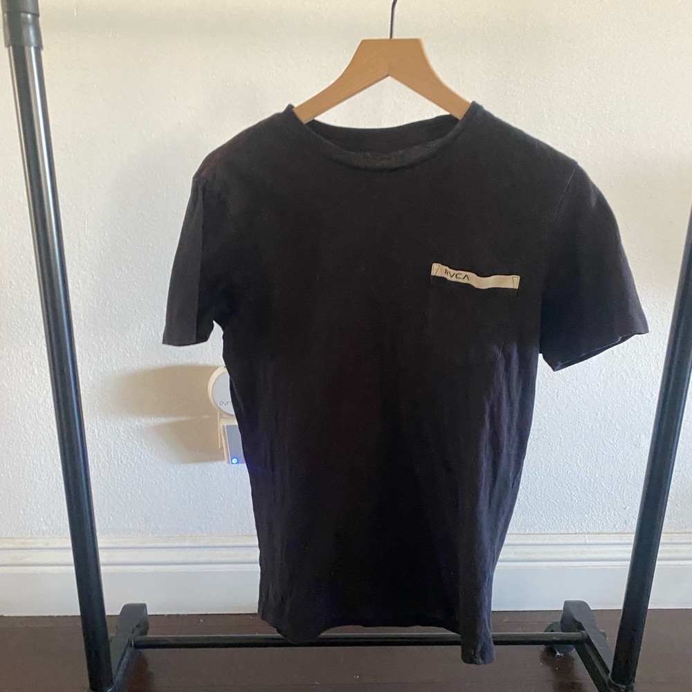 Black RVCA pocket tee